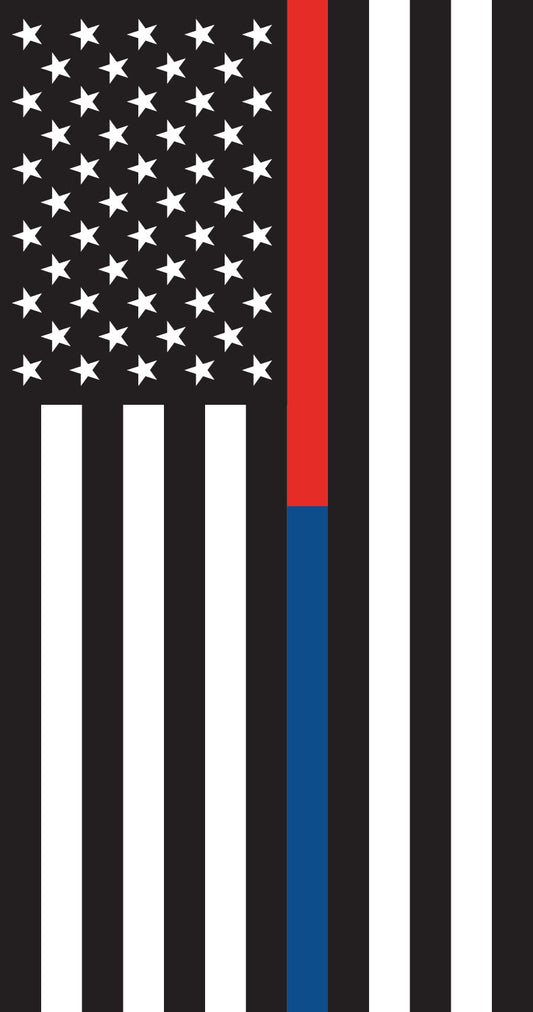 3X5 FT NYL THIN RED & BLUE LINE US FLAG