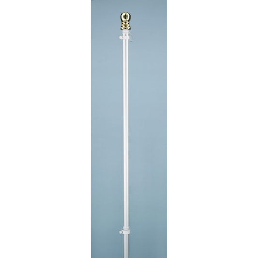 6 FT 1-PC  WHITE SPIN POLE ONE EA