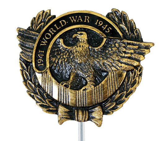 GRAVE MARKER PLASTIC WWII VETERAN