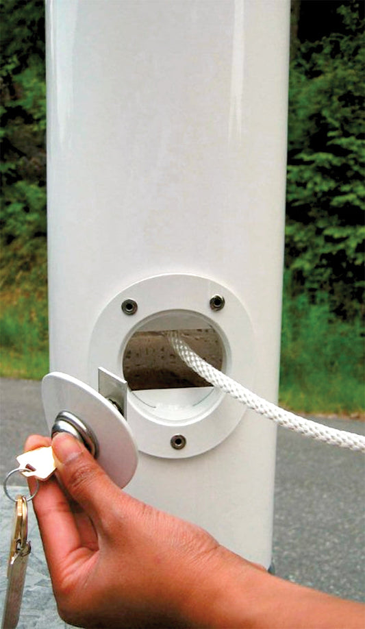 FGI30 WHITE FIBERGLASS POLE/INT HALYARD