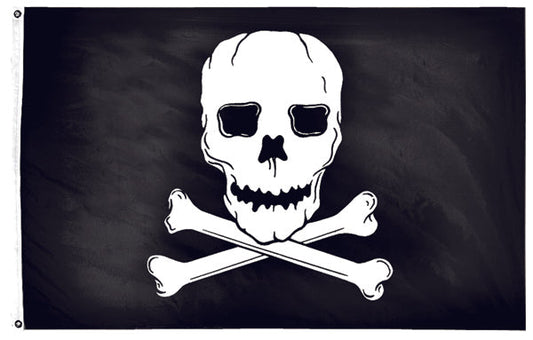 3X5 FT NYL-GLO JOLLY ROGER