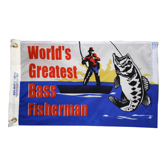 12X18 IN NYL-GLO WG BASS FISHERMAN