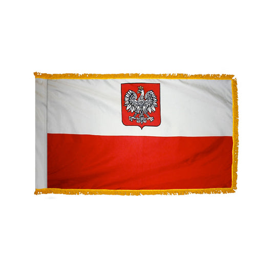 3X5 FT COL NYL-GLO POLAND W/EAGLE FRG