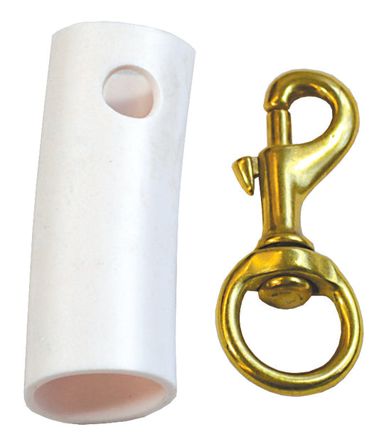 WHT VINYL SNAP COVER & SNAP HOOK