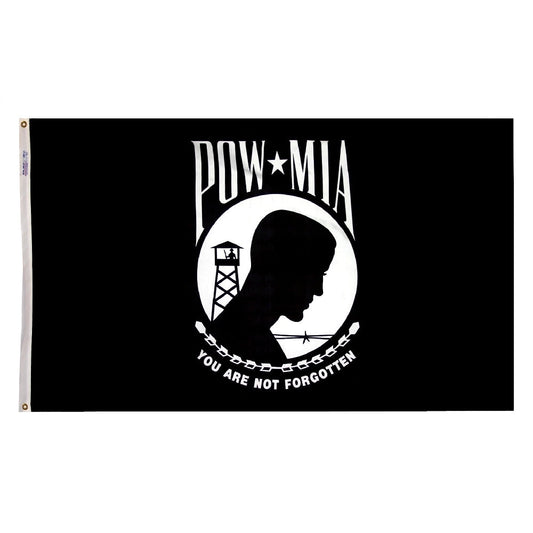 4X6 FT NYL-GLO POW-MIA BLACK DBL