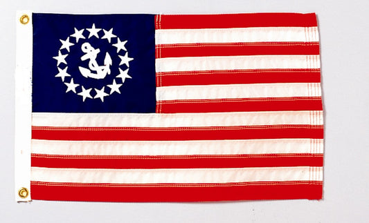 3X5 FT NYL-GLO US YACHT ENSIGN SEWN