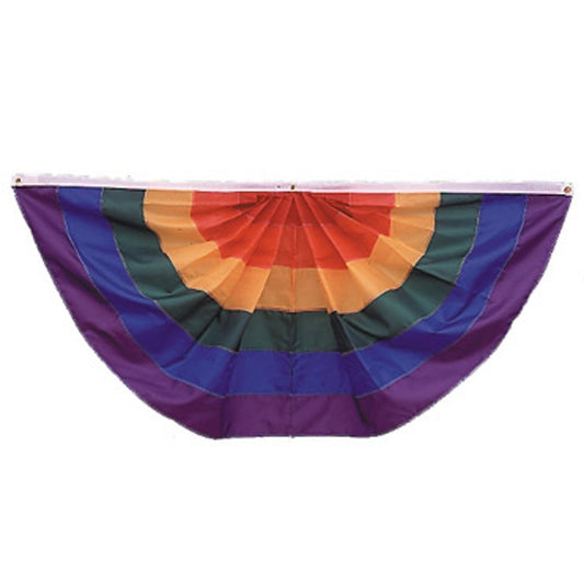 3X6 FT NYL-GLO RAINBOW FAN SEWN
