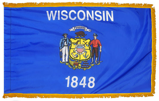 3X5 FT COL NYL-GLO WISCONSIN FRG