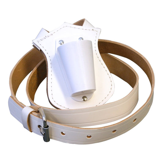 S/W SINGLE WHITE LEATHER BELT