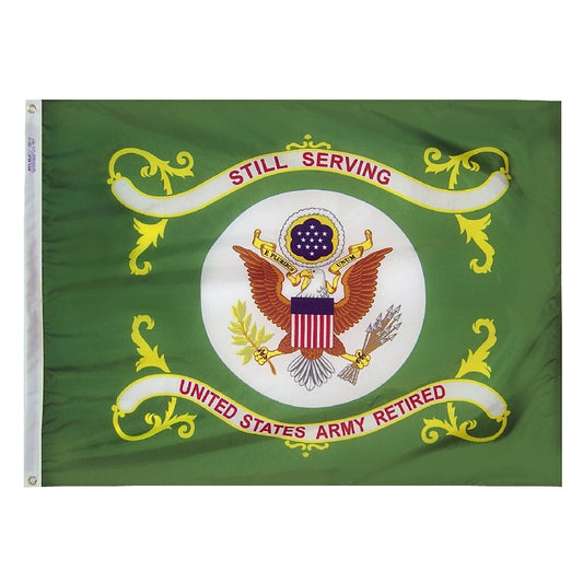 3X4 FT NYL-GLO US ARMY RETIRED