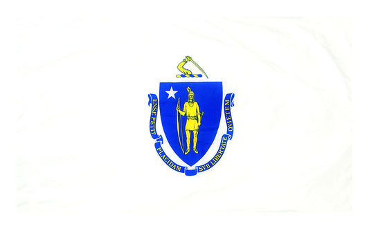3X5 FT COL NYL-GLO MASSACHUSETTS