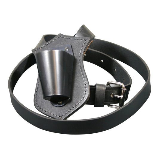 S/H SINGLE BLACK LEATHER BELT
