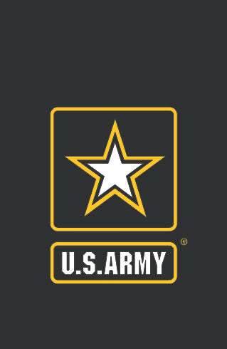 12X18 IN US ARMY LOGO GARD BAN-BLK/GLD/S