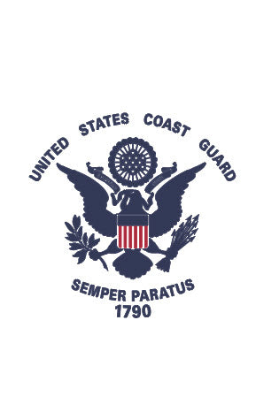 12X18 IN US COAST GUARD SEAL GARDEN BAN