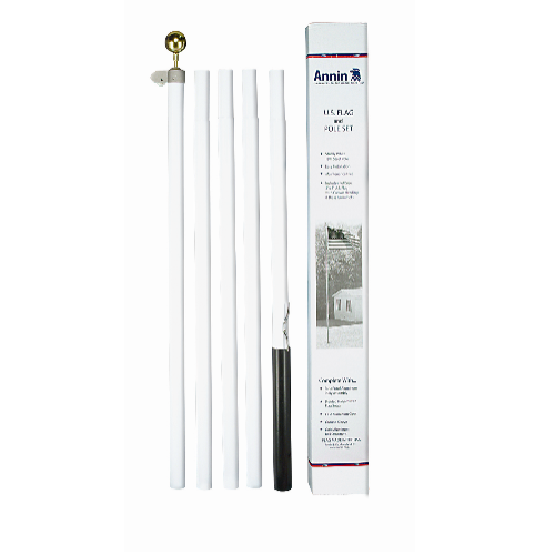 18SP 18 FT WHITE STEEL POLE