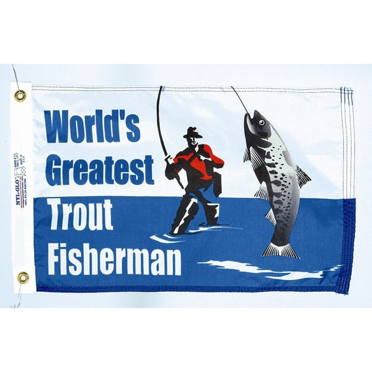 12X18 IN NYL-GLO WG TROUT FISHERMAN