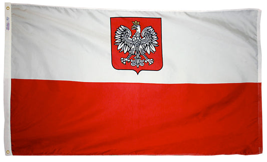 3X5 FT NYL-GLO POLAND W/EAGLE
