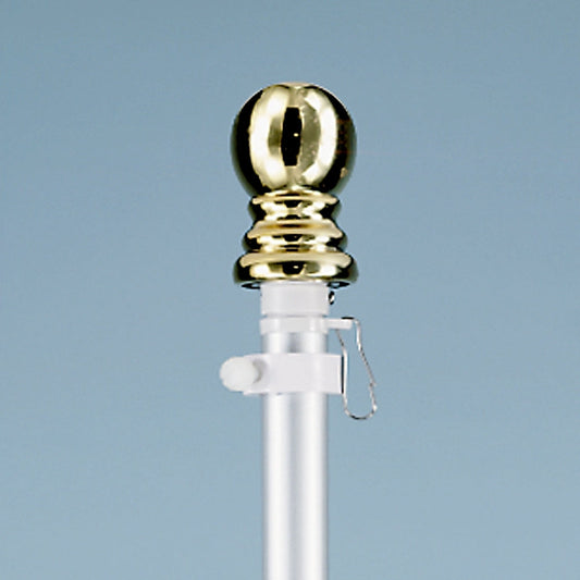 6 FT 1PC SILVER SPINNING POLE W/BALL 6PK