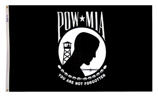 4X6 FT NYL-GLO POW-MIA BLACK S/R