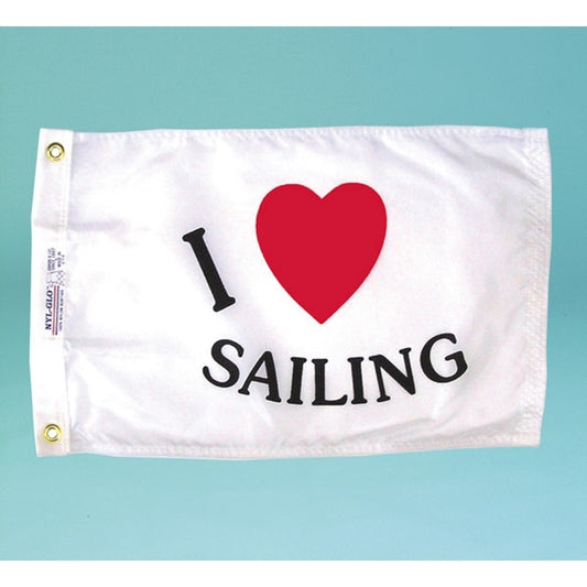 12X18 IN NYL-GLO I LOVE SAILING