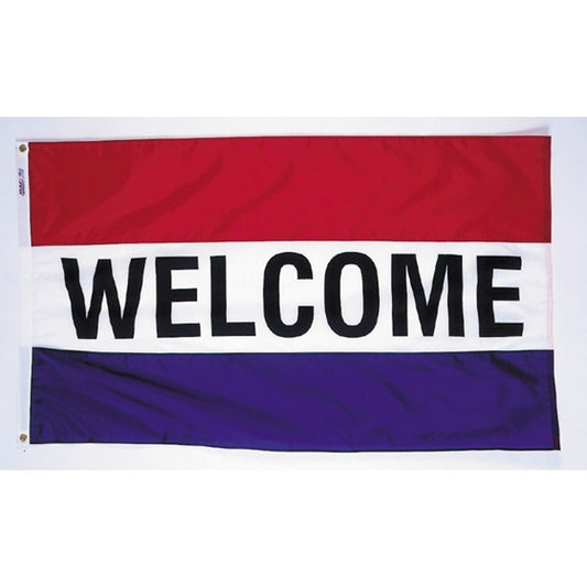WF-3 3X5 FT NYL-GLO WELCOME / STRIPE