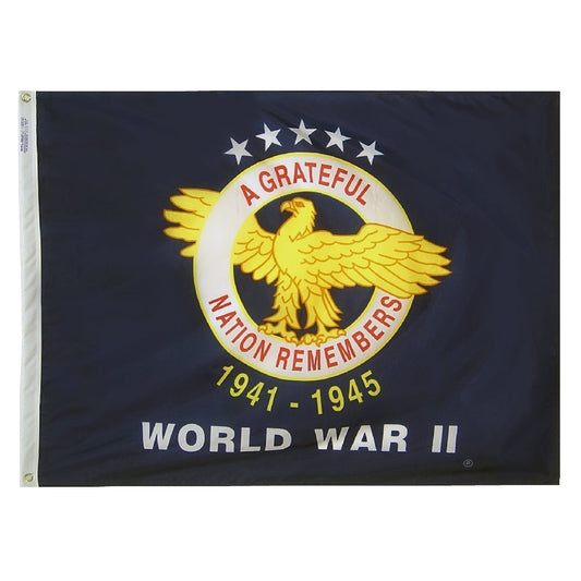 3X4 FT NYL-GLO WWII COMMEMORATIVE