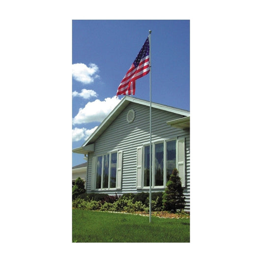 16 FT WHITE FG POLE - WITH SLEEVE ONLY