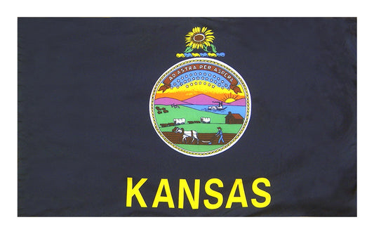 3X5 FT COL NYL-GLO KANSAS