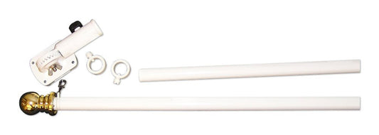 SPINNING POLE MTG SET WHITE WITH BALL