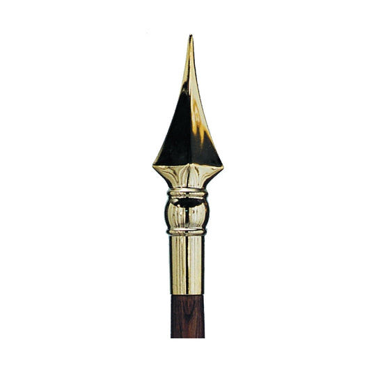 31G 8 IN BRASS PLATED FANCY SPEAR