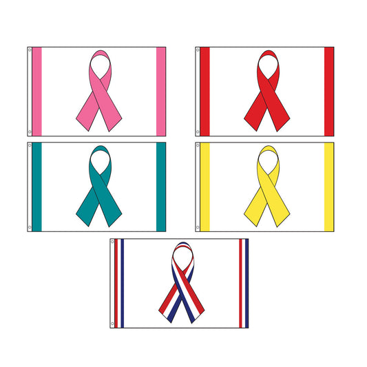 2X3 FT NYL-GLO RIBBON FLAG YELLOW