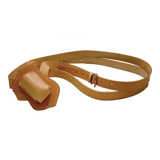 S/DJ DOUBLE RUSSET LEATHER BELT